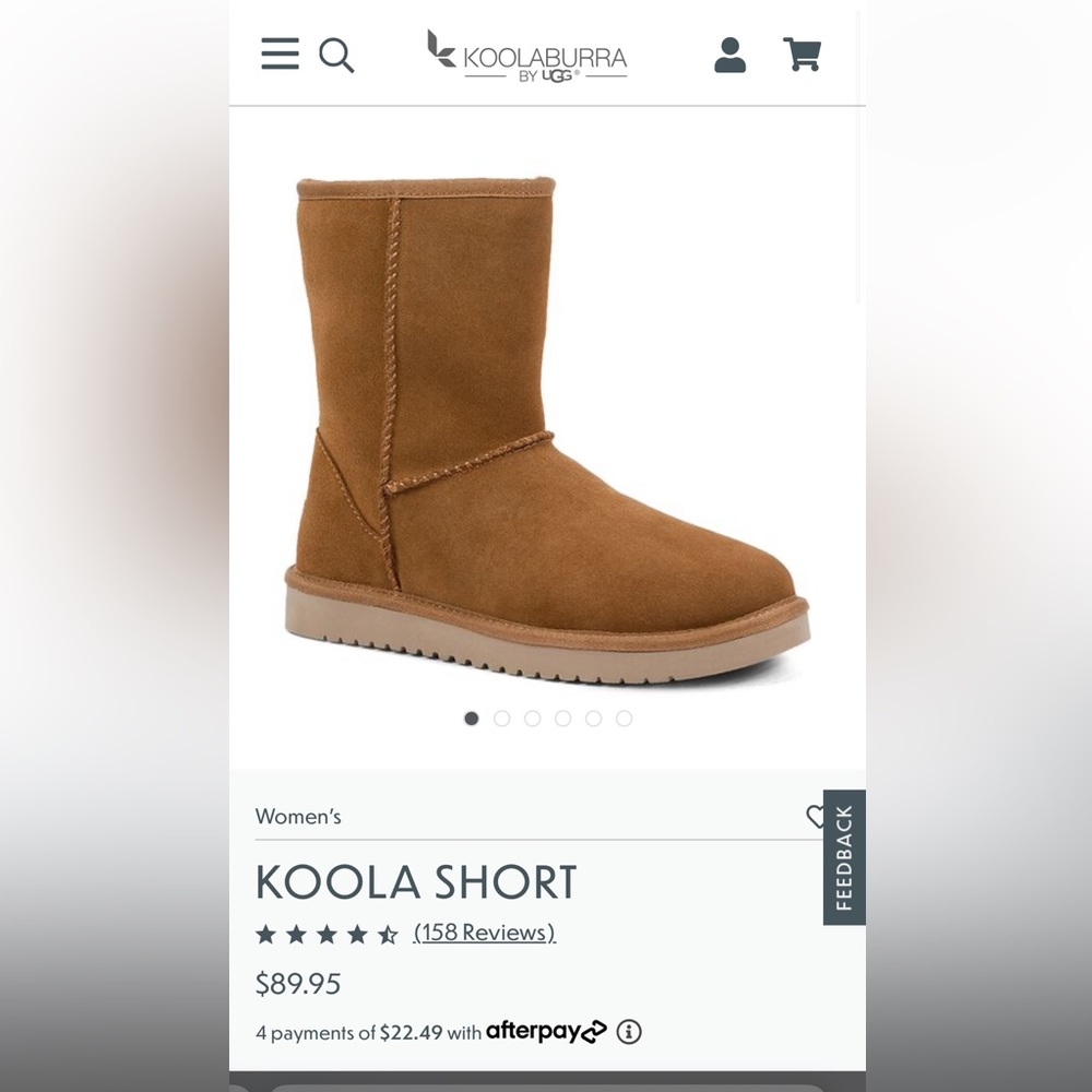 Koolaburra by UGG Chesnut Koola Short Boots size 6